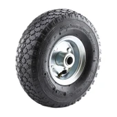 El Arabası Yük Taşıma Tekeri Siboplu Bilyeli Rulmanlı Havalı Dublex 260x80 mm Çelik Jant Tekerlek - 5