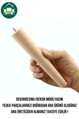 DEKOR MOBİLYACIM DEKOR DESING Ahşap Sehpa Masa Ayağı Ayakları M8 Civatalı 20 Cm Bağlantı Aparatlı 8'li Set - 4