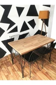 DEKOR MOBİLYACIM Concepthouse Mobilya Yemek Masası Mutfak Masası 4 Kişilik Tel Sandalyeli Atlantik Çam - 1