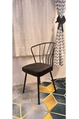 DEKOR MOBİLYACIM 1 Adet Güneş Sandalye Siyah Mutfak Salon Yemek Odası San - 1