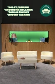 DEKOR MOBİLYACIM Stockholm Çay Seti 4'lü Koltuk Takımı - 1
