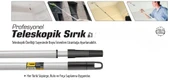 3 Metre, İki Kademeli Teleskopik Metal Saplı Sırık, Boya, Temizlik, Meyve Silkme İçin 3 Metre Sırık - 1