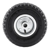 El Arabası Yük Taşıma Tekeri Siboplu Bilyeli Rulmanlı Havalı Dublex 260x80 mm Çelik Jant Tekerlek - 4