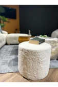 DEKOR MOBİLYACIM DOLCE PUF PELUŞ Kumaş Silindir Dekoratif Pufidik Puf Bench - 1