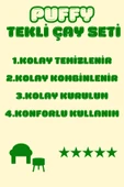 DEKOR MOBİLYACIM PUFFY Çay Seti Berjer Ve Puf Takımı (SALON, OFİS, BALKON) - Tekli Takım - 2