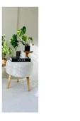 DEKOR MOBİLYACIM KREM PUF 3 AYAKLI PELUŞ PUF - 1
