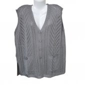 Battal Boy Sıfır Kol Kadın Triko Hırka - 2