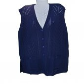 Battal Boy Sıfır Kol Kadın Triko Hırka - 10