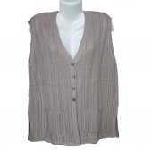 Battal Boy Sıfır Kol Örgü Model Kadın Triko Hırka - 4