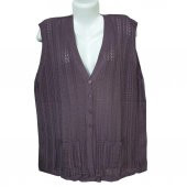 Battal Boy Sıfır Kol Örgü Model Kadın Triko Hırka - 11