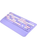 Everest KM-6281 Candy Renkli Tuşlu Mor Kablosuz Q Multimedia Klavye + Mouse Set - 5