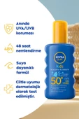 NIVEA SUN SPF50 Çocuklar İçin Güneş Koruyucu Vücut Spreyi 200ml, Anında UVA Koruması, 5i 1Arada Bakım, Nem - 2