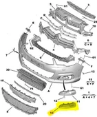 Citroen C4 Ön Tampon Sis Bakaliti Sol (2009-2014) 745363 7452403 1.6 HDI, 1.4 VTI thumbnail 2