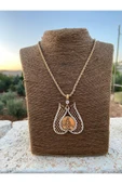 TREND Melek Kanadı 22 Ayar Altın Kaplama Zirkon Taşlı Tuğralı 60 CM Zincirli Kolye - 7