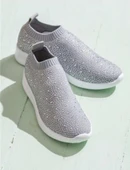 Kadın Sneaker Ayakkabı Gri taş Detaylı Günlük Rahat - 1