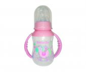 Bebedor Desenli Kulplu Biberon 125 Ml Pembe Desenli - 1