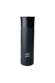 Popilero Mat Siyah Çelik Termos- 400 Ml - 1