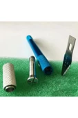 Proskit Metal Neşter Bıçak Onarım El Aleti Hobi Maket Bıçağı Neşter Bisturi Tipi Gümüş - 3