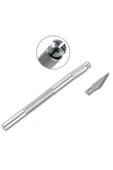 Proskit Metal Neşter Bıçak Onarım El Aleti Hobi Maket Bıçağı Neşter Bisturi Tipi Gümüş - 8