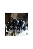 Party 50 Adet Siyah Balon Baskısız Dekorasyon 12inç - 1