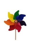 librature Ahşap Saplı Plastik Rüzgar Gülü 33 Cm - 1