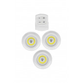 Uzaktan Kumandalı 3 Lü Spot Led Lamba Kablosuz Pilli - 2