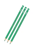 Faber Castell Yeşil Kalem Kopya 3 Adet Faber Yeşil Kurşun Kalem Başlık Kalemi 3 Adet - 1
