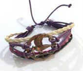 Kuş Figürlü Ayarlanabilir İp Bileklik thumbnail 2