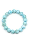 Larimar Doğal Taş Bileklik 11 mm Küre Kesim thumbnail 2