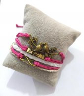 Sonsuzluk Kuş Love Ayarlanabilir İp Bileklik thumbnail 1