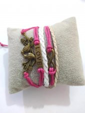 Sonsuzluk Kuş Love Ayarlanabilir İp Bileklik thumbnail 4