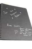 Lizy Siyah Yapraklı Defter Spiralli 14x20 100 Gr. 40 Sayfa Ve Beyaz Kaliteli Jel Kalem - 1
