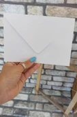 kaymak Beyaz Yapışkansız Davetiye Zarfı 12x18cm 70gr 50 Adet - 1