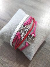 Love Sonsuzluk Çapa Ayarlanabilir İp Bileklik - 2