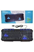 GLRTech Kablosuz Klavye Mause Seti Kablolu Mause Mausepad - 1