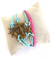 Çapa Sonsuzluk Dümen Ayarlanabilir İp Bileklik thumbnail 1