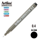 Artline Çizim Kalemi 0.4 MM Siyah EK234 - 4