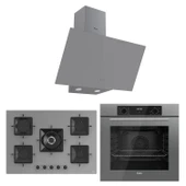 Ferre Flowart Florenz Plus Gri 3'lü Ankastre Set ( QBL63CPR-SS038-D079 ) thumbnail 1