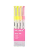Monami Essenti Twin Çift Uçlu İşaretleme Kalem Seti Sunshine 4 Renk - 1