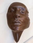 Soyut 3D Yüz Heykeli – Modern Duvar Sanatı | El Yapımı Dekoratif Mask | 48x32 cm Çağdaş Heykel Duvar Dekoru - 5