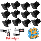 Masa Sandalye Sehpa Ayak Tapası Tıpa Papuç Takoz Diktörtgen 20x30 mm Parke Zemin Koruyucu 12 Adet thumbnail 1