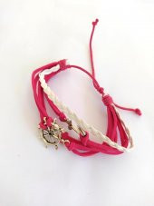 Çapa Dümen Sonsuzluk Ayarlanabilir İp Bileklik thumbnail 2