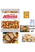 Ülker albeni bayramlık çikolata 1 kg ve dilberoğlu 310 gr kurabiye ikili set - 1