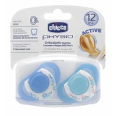 Chicco 2 li Physio Kauçuk Emzik 12 ay+ Erkek - 1