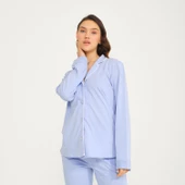 Kadın Gömlek Pantolon Pijama Takımı - 4