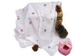 Sema Baby Çok Amaçlı Müslin Örtü 100x80 cm - Pembe Yıldız 8682476853124 - 1