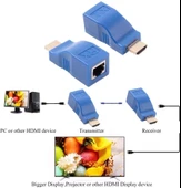 Hdmi Rj45 Cat5 6 Extender Uzatıcı Uzatma Aparatı Adaptör - 6