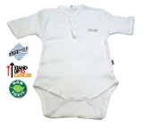 Sema Baby Yarım Kol Kaşkorse Badi (Body) - Beyaz  12-18 Ay - 1