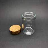 120 ml Cam Kavanoz Mantar Tıpalı - 120cc Yuvarlak Kavanoz, Mantar Tıpalı Cam Şişe x 6 Adet thumbnail 2