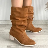 Jolin Taba Süet Topuklu Çizme thumbnail 4